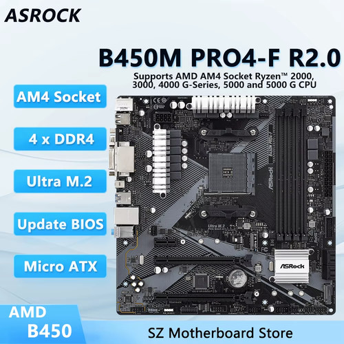 B450m pro4 asrock amd - r2.0,
